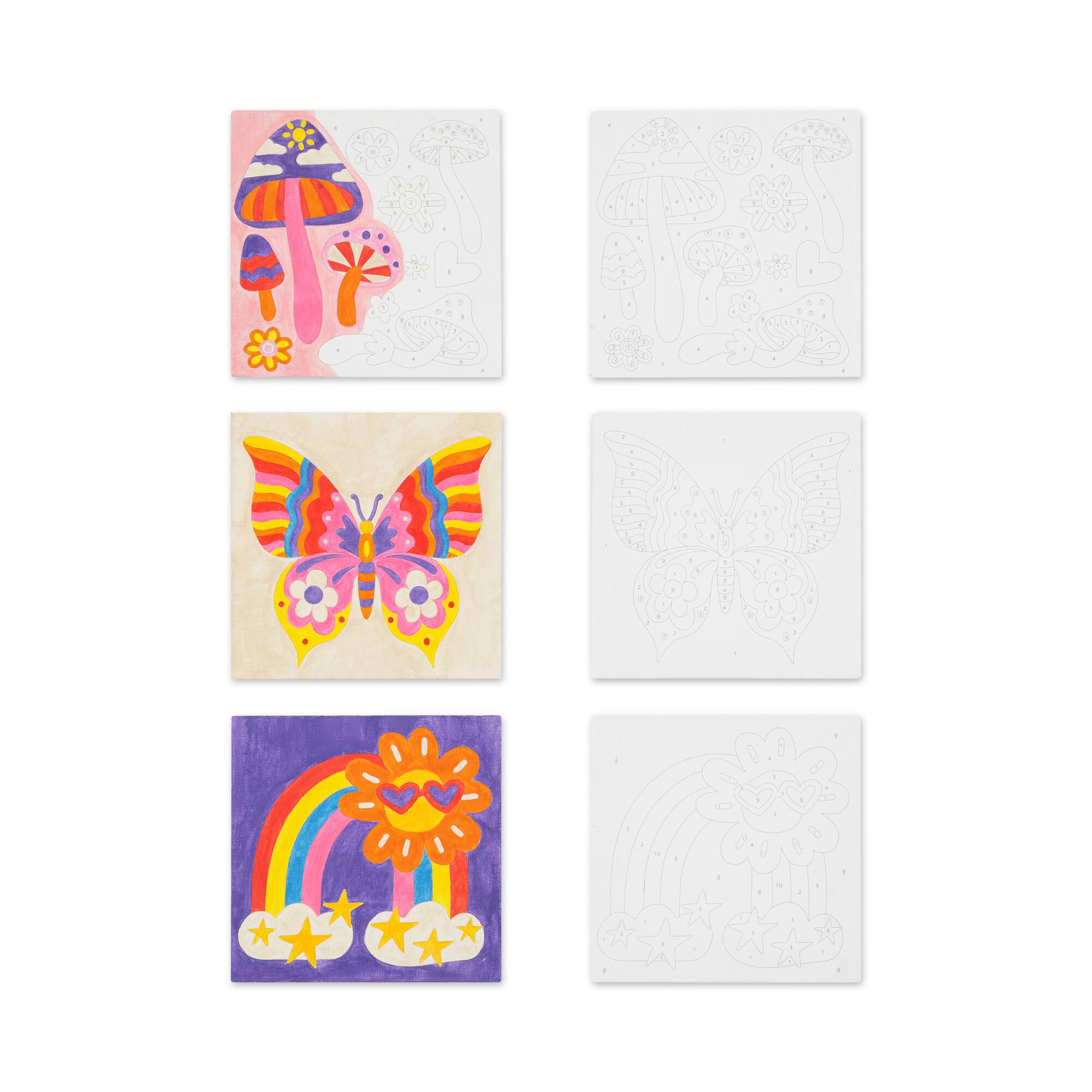 VIVID by Brea Reese® Retro Squares Acrylic Paint-by-Number Kit